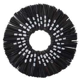 Seagrass Wall Mirror Hand Woven Decorative Round Seagrass Hanging Mirror for Entryway Bedroom Bathroom Black and White