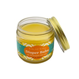BALM! Baby Diaper Balm - Organic Diaper Rash Cream – Cloth Diaper Rash Cream Balm | Multipurpose Skin Aid | Natural – Vegan - Herbal | Rash Ointment for Infants Kids | Plastic-Free | 2oz + Travel
