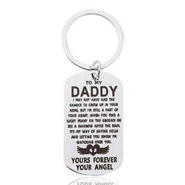 Miscarriage Gifts for Dad Miscarriage Memorial Keychain for Men Daddy Dad Loss of Baby Sympathy Gift for Men Daddy Dad Stillborn Baby Memorial Gifts for Dad Daddy Baby Loss Gifts Keychain