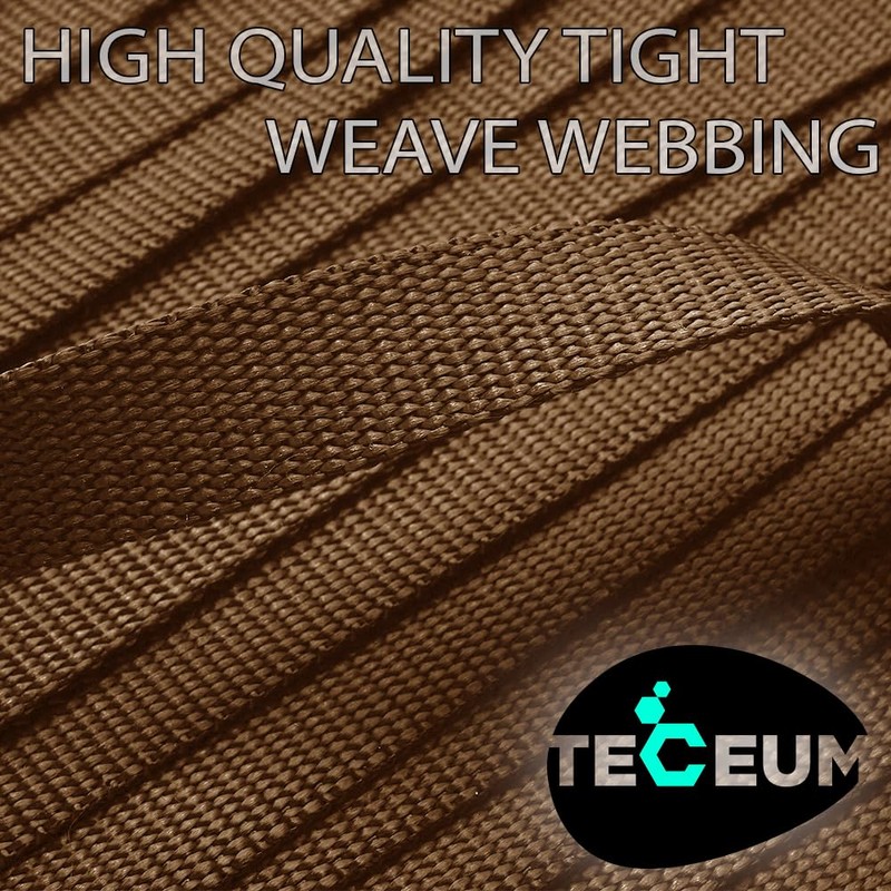 TECEUM 1 Inch Webbing – Light Brown – 10 Yards
