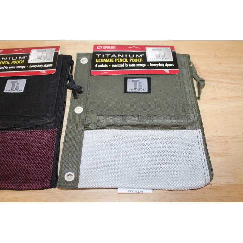 Top Flight 2 PACK Top Flight Titanium Ultimate Pencil Pouch,