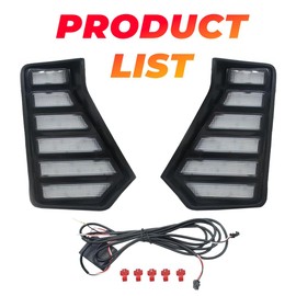 NITOYO LED Fog Lights Kit Compatible with Toyota Tacoma 2024 2025 DRL Daytime Running Lights Amber Sequential Flash Turn Signal Toyota Tacoma Accessories (1 Pair