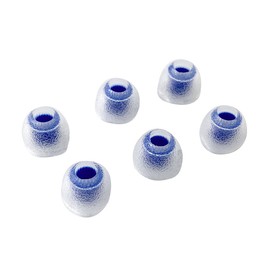 TANGZU Tang Sancai Balanced Bore Eartips, Medical Grade Hypoallergic Silicone in-Ear Monitor Ear Plugs for in-Ear Earphone, Replacement Earbuds Tips, Blue, L, 3 Pairs