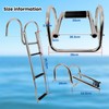 Pontoon Boat Ladder, Stainless Steel 3 Step Telescoping Boat Boarding