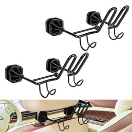Buhobha 2-Pack Truck Hard Hat Holder, Multi-Functional Accessory with Three Extra Hooks, Perfect for Storing Hard Hats, Safety Vests, Tool Bags and Cowboy Hat