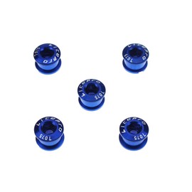 CYSKY Single Chainring Bolts Pack of 5 M8 Single Short Chain Ring Bolts Fit for Road Bike, Mountain Bike, BMX, MTB, Fixie (Blue)