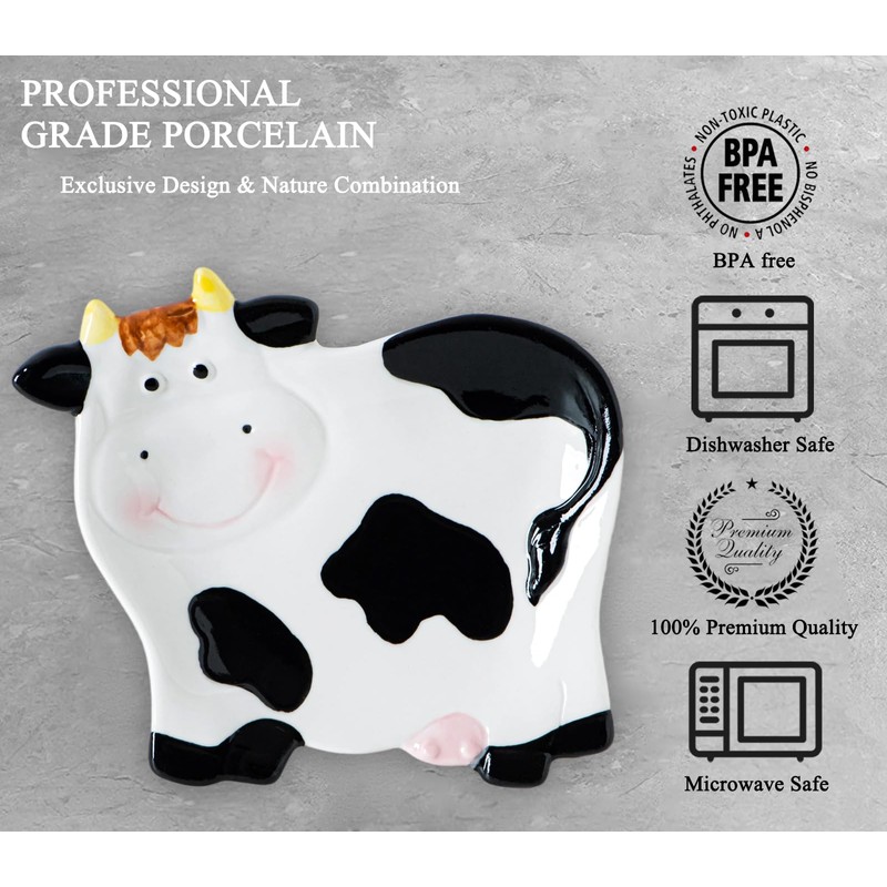 Cow Spoon Rest – Cute Ceramic Cow Shaped Kitchen Spoon