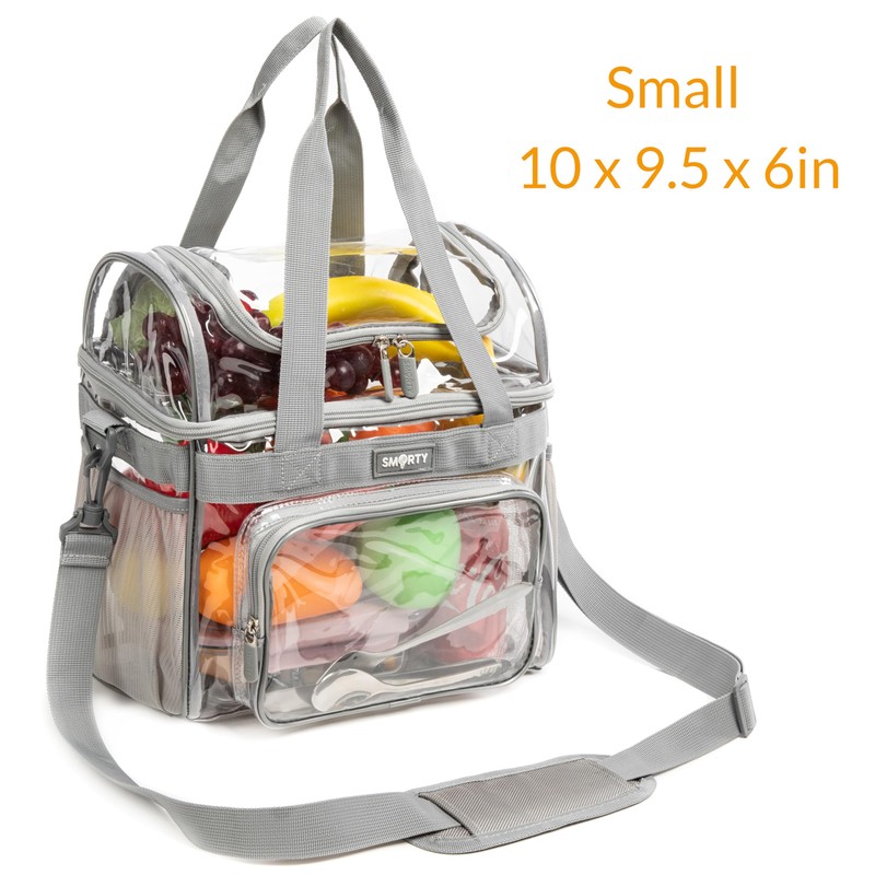 J.CARP Clear Lunch Tote Heavy Duty Stadium Bag Approved Durable