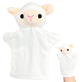 Cute Sheep Hand Puppets (1 Pack) for Kids, Toddlers and Adults, Farm Animals Plush Toys, Sheep Stuffed Animals Interactive Toys, Hand Puppet for Party Favors, Birthday, Teacher Student Award