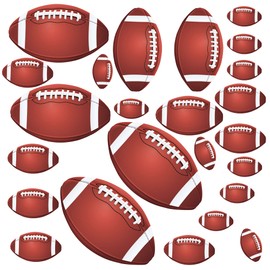 Football Wall Stickers, Qty 23, Football Peel and Stick Wall Graphics, 0566, For smooth walls only