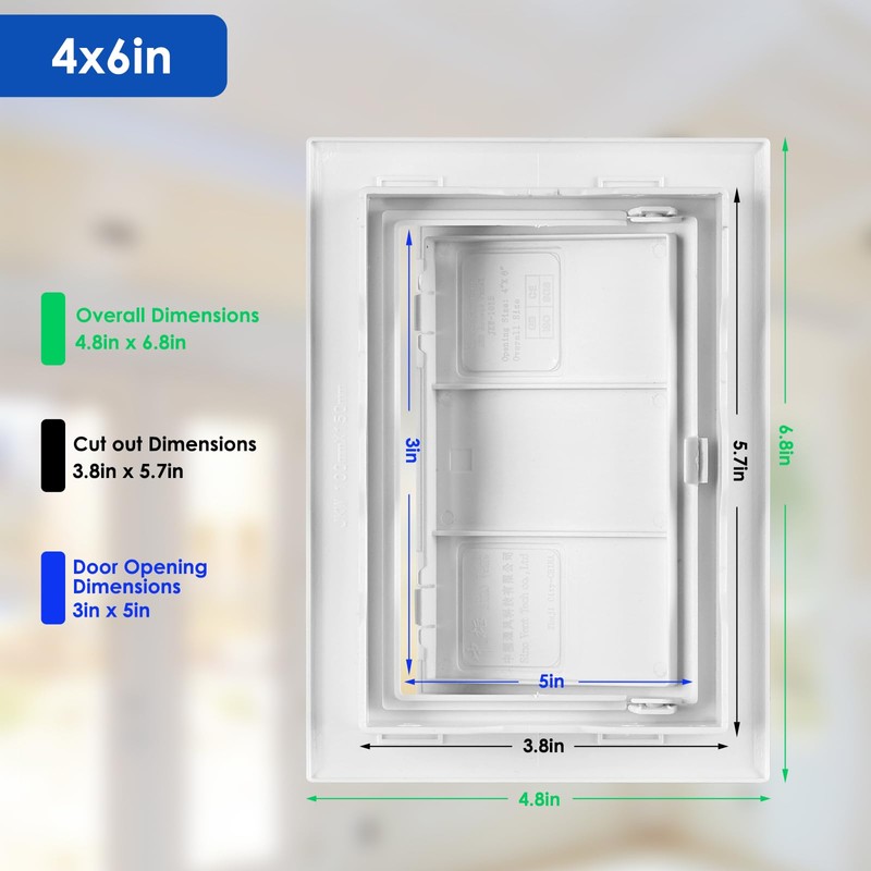 KitchenRaku Access Panel - Paintable Easy Access Doors with Hidden