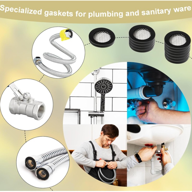 6 Pack Shower Head Filter Gasket, Washer Filters Water Impurities,