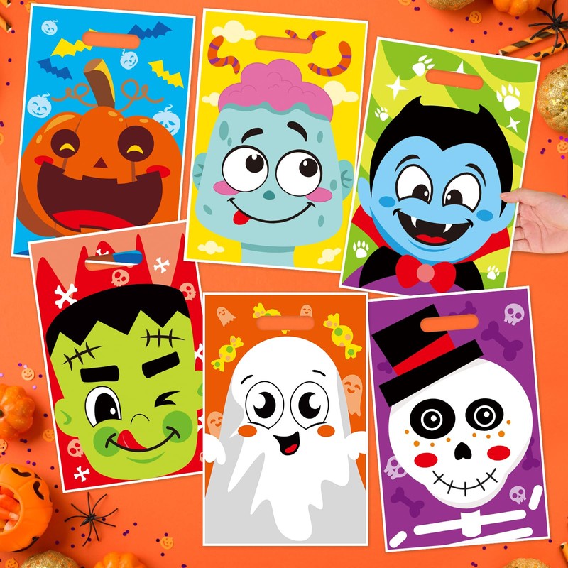 DERAYEE Halloween Drawstring Bag, Wrapping Bags, 24 Pieces, 16.5 x