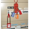 Master Lock 410LTRED Thermoplastic Safety Padlock for Mechanical Installation, Red,