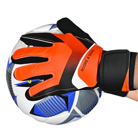 Soccer Goalkeeper Gloves - Latex Soccer Gloves - Non Slip Strong Grips Football Competition Mittens for Boys Men Adults Athletes Children Kids