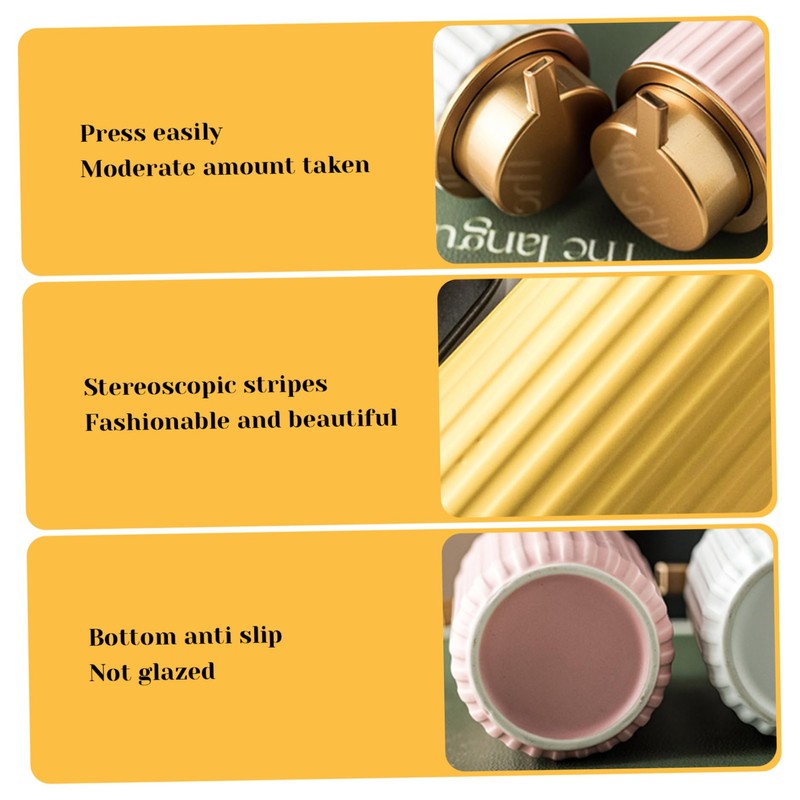 CurcKua Ceramic Foam Soap Dispenser 11Oz Refillable Yellow Foam Soap