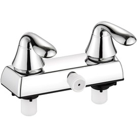 PuritySage RV Shower Faucet Valve Diverter,DF-SA100LH-MB with Winged Levers,RV Faucet Splitter Valve for Controlling Hot and Cold Water (Chrome)