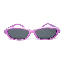 The Mini Fit Over Glasses, OTG, Polarized Unisex Wrap-Around Sunglasses, Oval - Pearl Purple with Smoke Lens