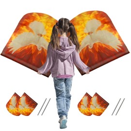 4 Pcs Set 32 inch Praise Dance Worship Flags with Scalable Rod for Kids Children Outdoor Practice Performance Semicircle Praise Church Flags for Worship Dance DOVE#