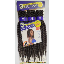 SENSATIONNEL Ruwa 3x Senegal Twist 14" #4 Medium Brown Braid Hair Pre Stretched Looped Croche