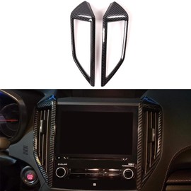 TLIFORT for Subaru Center Air Condition Outlet Vent Trim Cover for Subaru Crosstrek Impreza Sport Limited Premium 2018 2019 2020 2021 2022, Carbon Fiber Grain, 2pcs