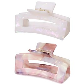 Pinzas para El Cabello de Acetato de Celulosa para Mujer 3.3 Pulgadas, Pinza de Pinza de Pelo Banana, Concha de Tortuga, Clips de Sujeción Fuerte de C