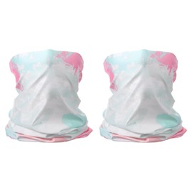 HARFINGTON 2pcs Summer Cooling Neck Gaiter Sun Protection Face Mask Fishing Neck Gaiter Unisex Sunscreen Breathable Bandana for Fishing Outdoor Sports, Pink/Light Green/Khaki/Green