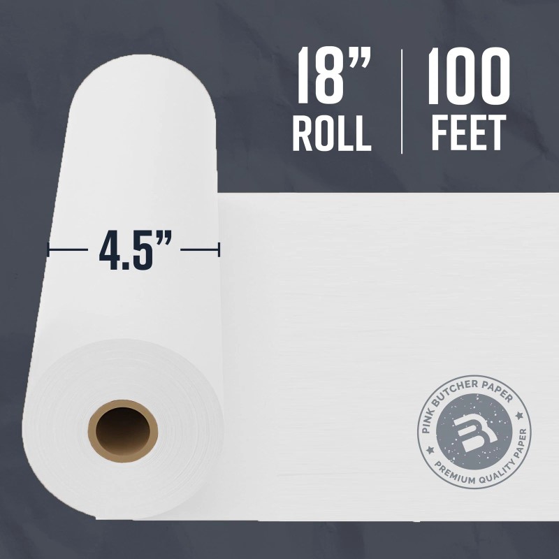 Bryco Goods White Kraft Butcher Paper Roll - 18" X
