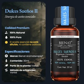 Bienat Aromaterapia Mezcla de Aceites Esenciales Dulces Sueños (Lavanda, Bergamota y Sándalo) II 30mL