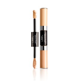 L’Bel Solutions Pro-Hialuron Corrector de Maquillaje Dual con Sérum de Ácido Hialurónico y FPS15 – Alta Cobertura, Hidratación y Cuidado del Contorno de Ojos (Beige 220)