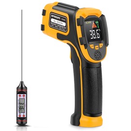 SOVARCATE Infrared Thermometer -58H1112H(-50桫600) Non-Contact Laser Temperature Gun Digital Adjustable Emissivity IR Temp Gun - for Cooking, BBQ, Food, Fridge, Pizza Oven, Engine - Meat Thermometer Included
