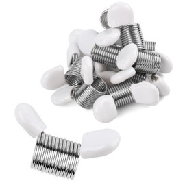 10pcs Bead Stopper, Bead Stopper Clamp for Jewelry Making Creative Bead Wire Ends to Keep Beads from Falling off Bead Stopper Tool for Making DIY Bracelets Necklaces Easier(White)