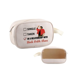 PWHAOO Indian Movie Inspired Gift Dating Shah Rukh K Makeup Bag Desi Cosmetic Bag Indian Hindi Movie Merch (Dating Shah Rukh K TM C)