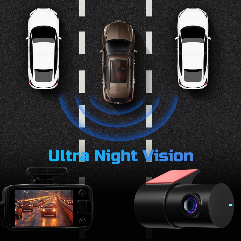 TOOXYZ Original Rear Camera,Compatible with J13 Dash cams,120° Wide-Angle Lens,1080p