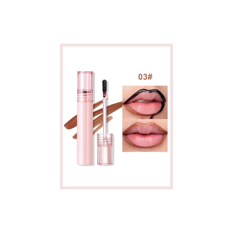 Erinde Delineador de Labios Peel off, Pintalabios Mate Resistente al