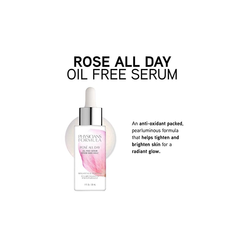 Physicians Formula Rose All Day Oil-Free Serum, 1 Fluid Ounce