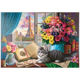 MyPuzzle Romantic View Of Eiffel Tower And Paris - Premium 1000 Pieces Puzzle - MyPuzzle Special Collection Of Galaxy Puzzle