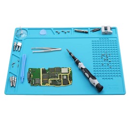 Soldering Mat, Antistatic Repair Mat, 34 x 23 cm Soldering Work Mat with Scale and Screw Position for Soldering, Magnetic Soldering Mat, for Mobile Electronics Repair, Smartphones, Watches