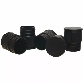 Karter Scientific Test Tube Cap, Hollow Bottom, 16mm, Black, Karter Scientific (Pack of 100)