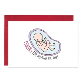 Ogeby Cute Thank You Card for Midwife Doula OBGYN, Labor and Delivery Nurse Doctor Appreciation Card, Thanks for Helping Me Out