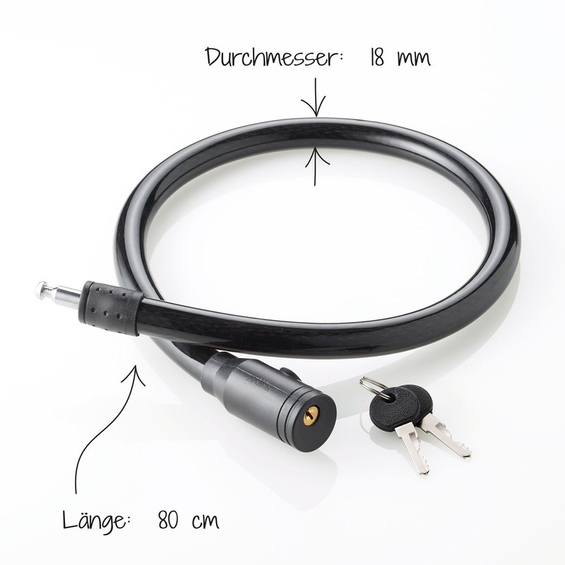 FISCHER 85848 Rope Lock Length 180 cm Black 12 mm