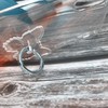 KRODI Smartphone Ring, Transparent, Clear, Thin, Stylish, Butterfly Shape, Ring