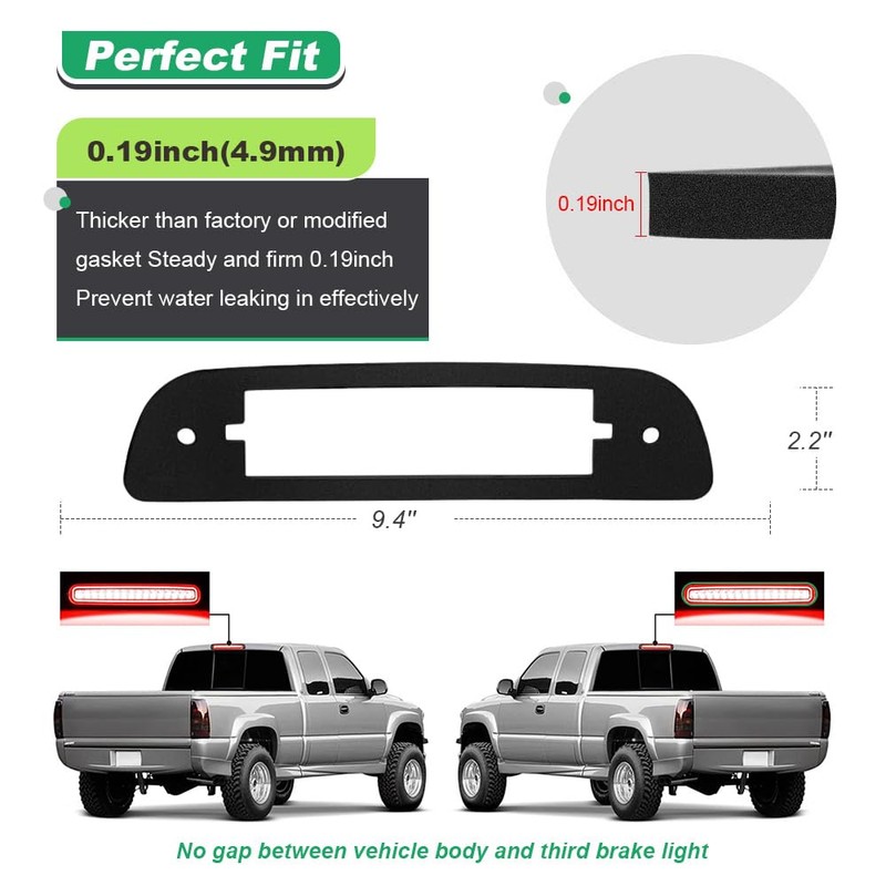 JEUNODIY 3rd Third Brake Light Gasket Seal Compatible with Tacoma