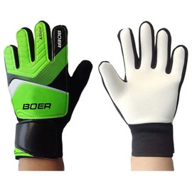 Kids Youth Soccer Goalkeeper Gloves Outdoor Entry Goalie Football Gloves for Girls and Boys, Durable and Comfortable (Green,#7)
