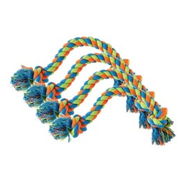Tug Buddy Rope Chew Dog Toy for Light Chewing, 4 Piece – Tug of War, Dog Rope Toy for Medium Dogs, Multi-Colored Assorted.