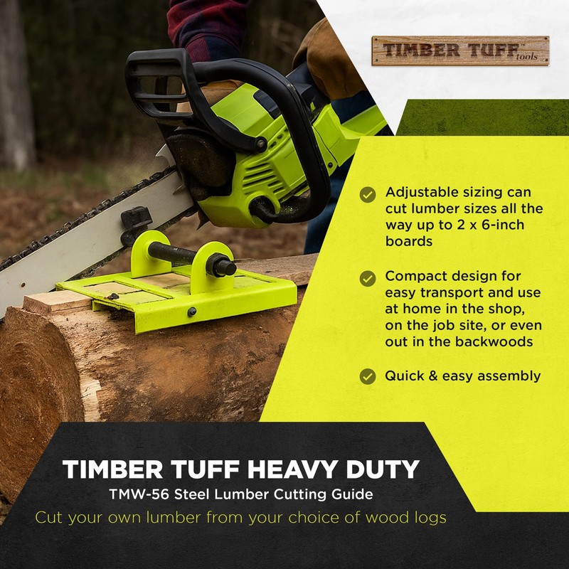 Timber Tuff TMW-56 Steel Lumber Cutting Guide Portable Sawmill Tool