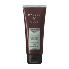 Malbec Club Sensitive Shaving Cream for Men, Premium Lightweight, Non-Foaming or irritating, Hydrates Dry Skin, Razor-Friendly Formula, 3.5 Ounce