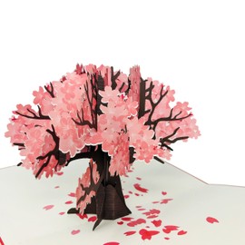 Cherry Blossom Tree - WOW 3D Flower Pop Up Greeting Card for All Occasions - Love, Birthday, Anniversary, Wedding, Loved Ones, Congratulations, Get Well
