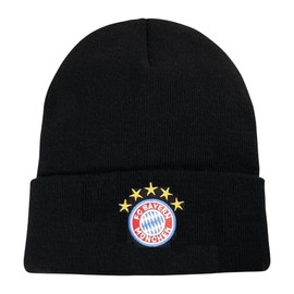 FC Bayern München Berretto invernale con logo, Nero , Taglia unica