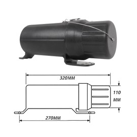 Porotmotor Motorcycle Tool Tube, Waterproof Manual Canisters for Tools, Fuel Bottle, Documents, Gloves & Accessories – Durable Storage Tube with Mounting Clamps & Tie Wraps (Big)